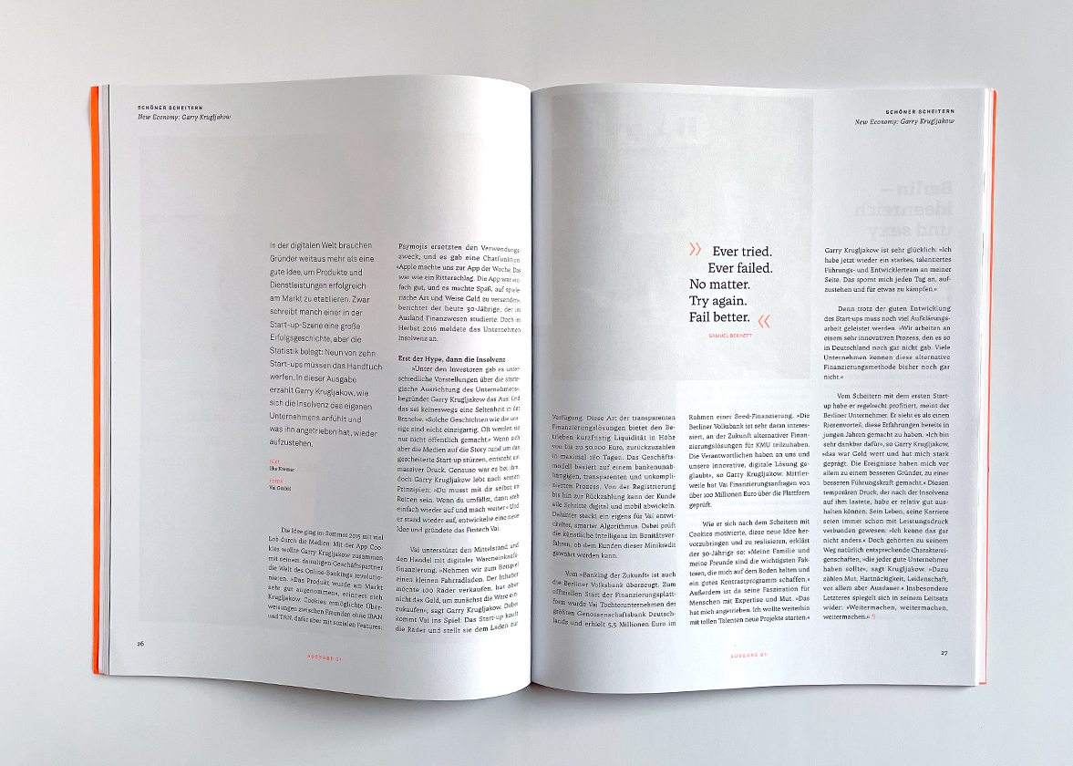 aufgeschlagene Seiten eines Magazins